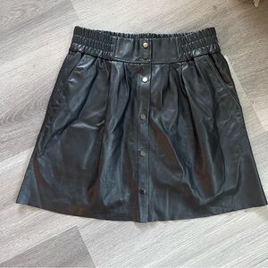 Black Leather Mini Skirt